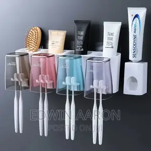 Toothbrush Holder With Toothpaste Dispenser