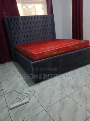 Classy 5by6 Gray Dressed Bed