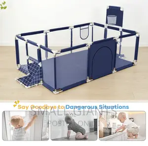 X- Large Baby Playpen With Basketball Hoop Breathable Mesh