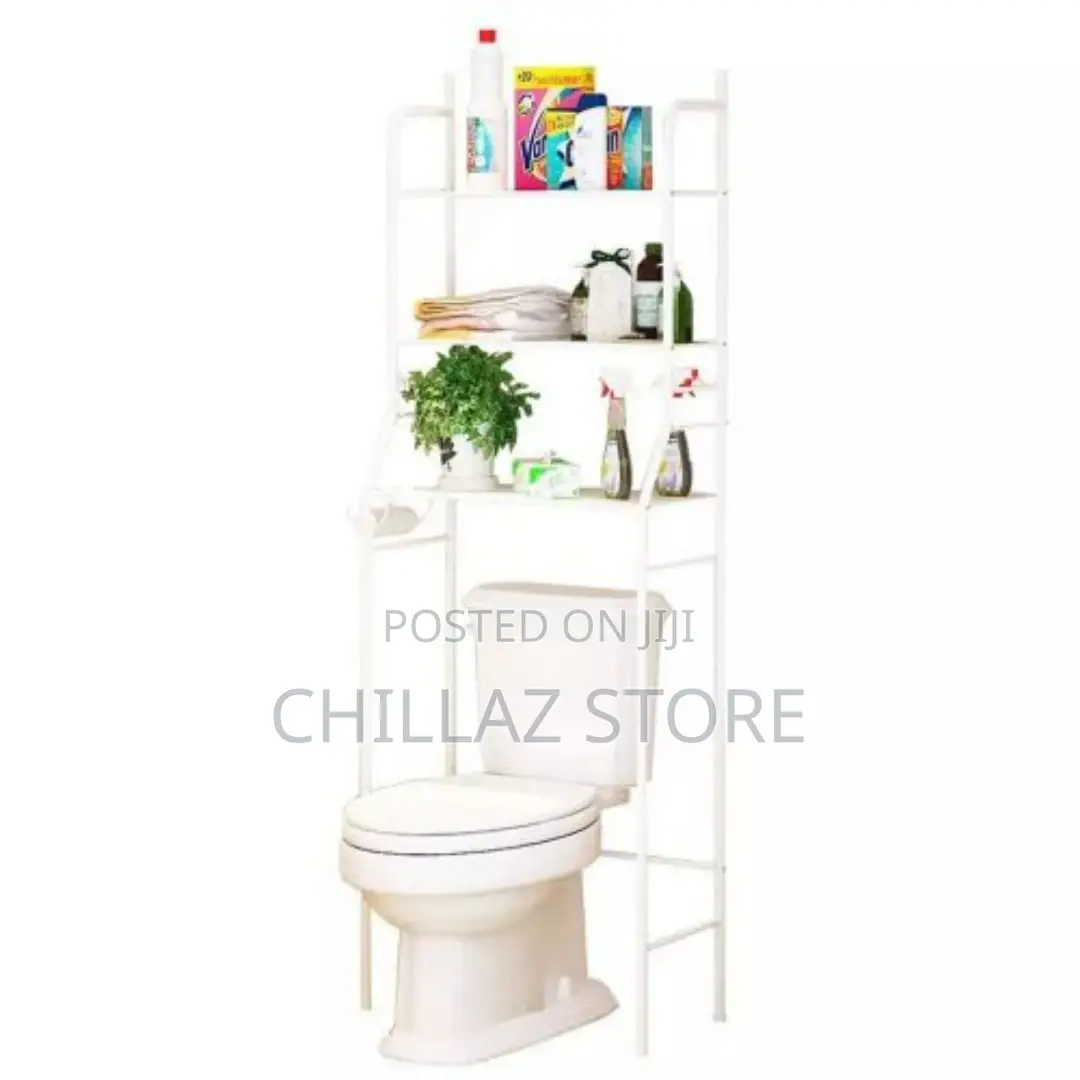 3 Tier Over the Toilet Towel Bathroom Rack Storage,White