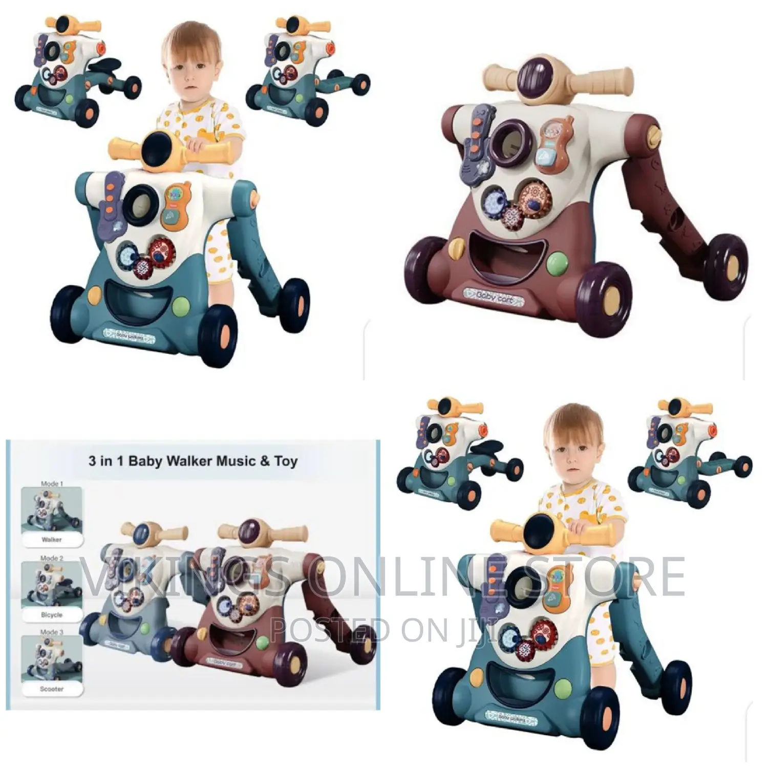 Multi Baby Walkers Step Pusher(3 in 1 Walker )