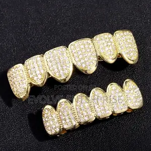 Hip Hop Gold Silver Color Teeth Grillz Men Women