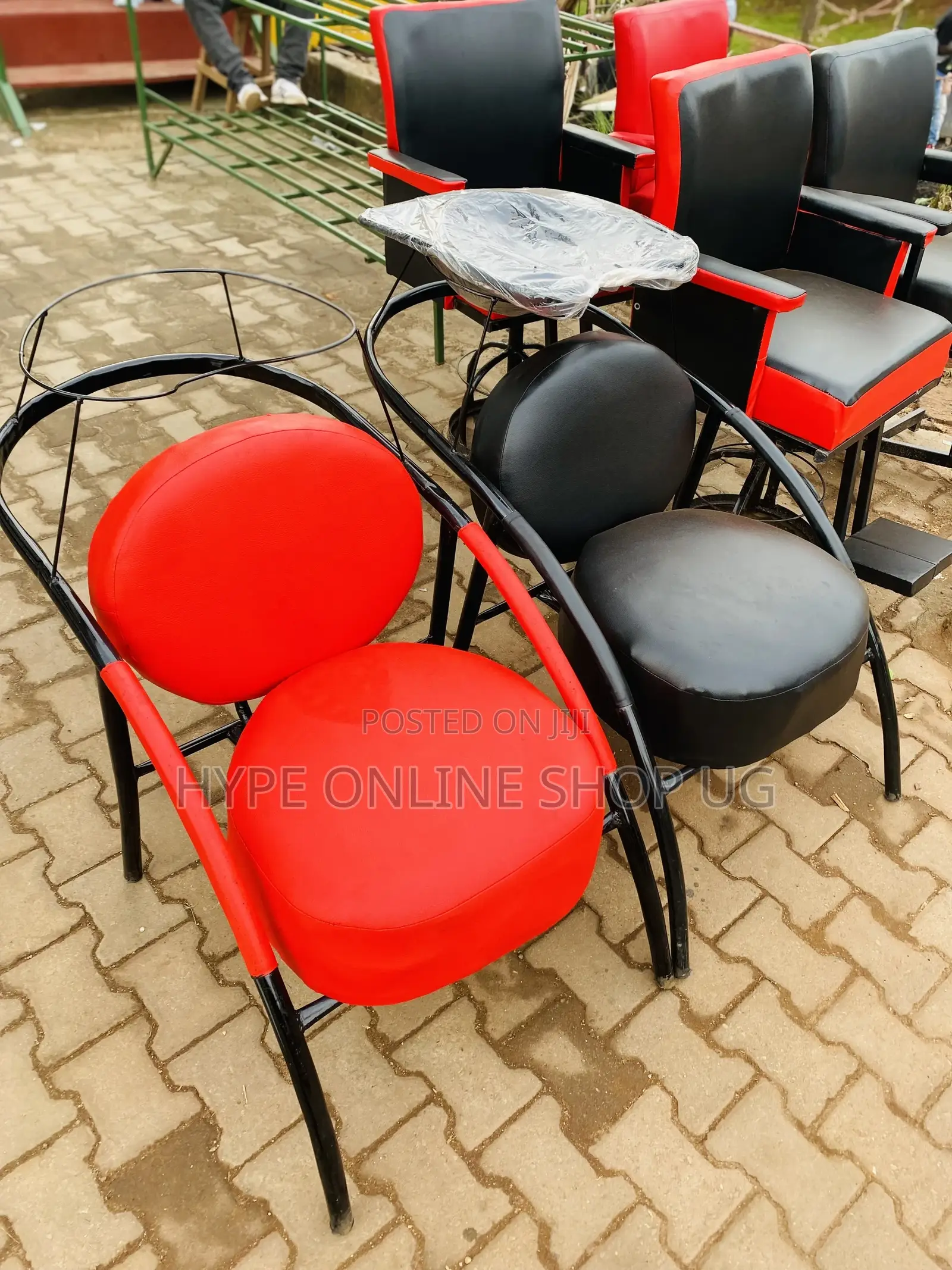 Red and Black Hair Wash Basins