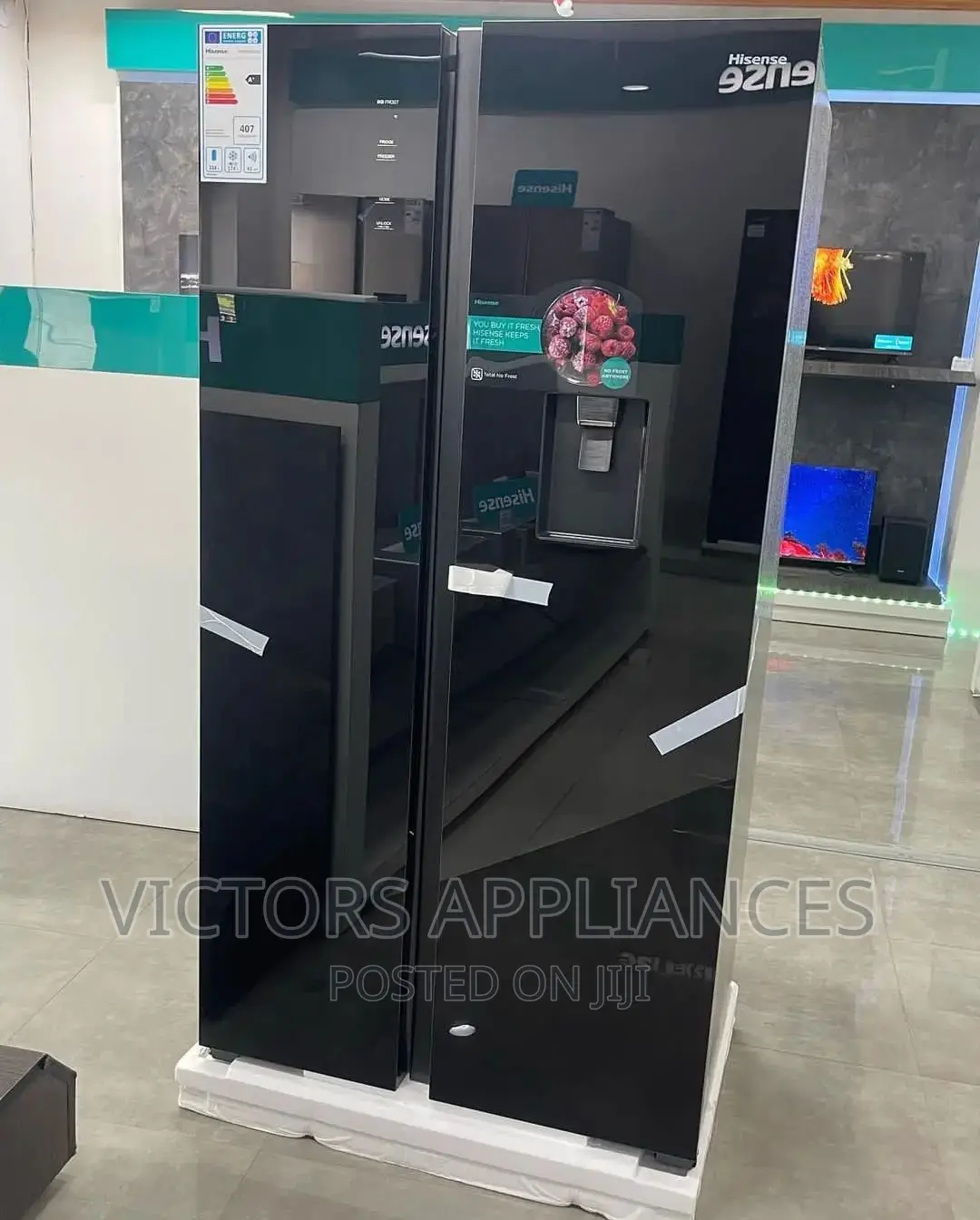 670liters Hisense Side by Side Refrigerator Black