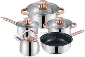8 PC Stainless Steel Saucepans Cookware Pots