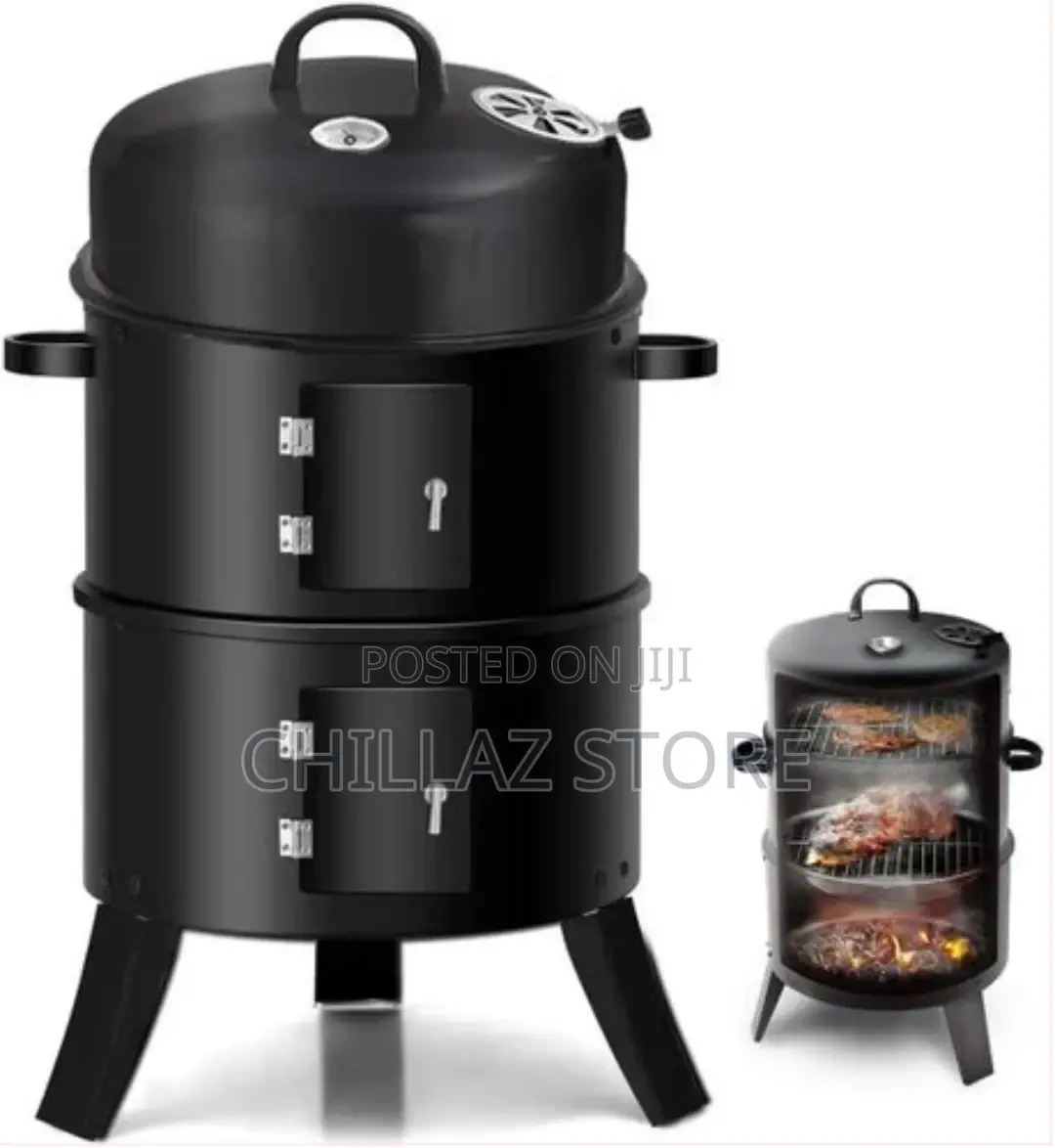 3-in-1 Charcoal Grill BBQ Smoker Barbecue Stove Oven