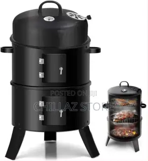 3-in-1 Charcoal Grill BBQ Smoker Barbecue Stove Oven