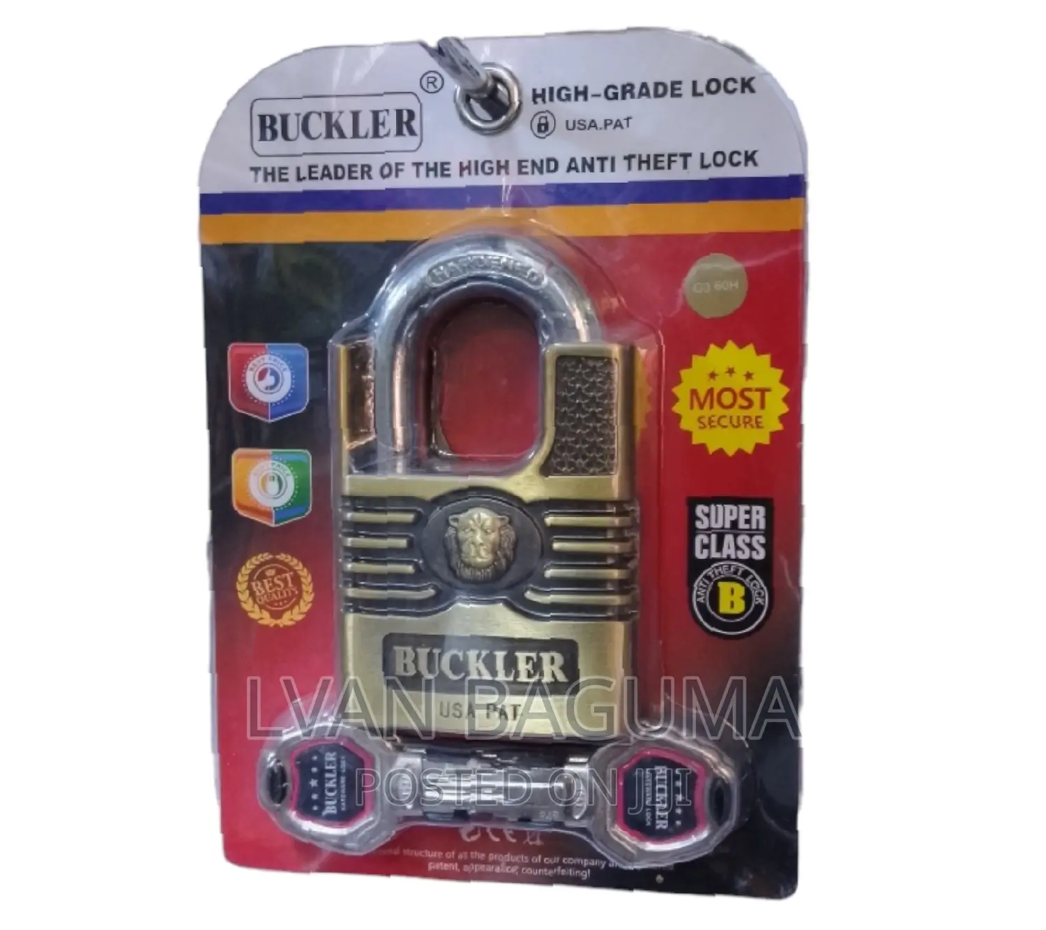 Buckler High Grade Padlock - With a Single Guard
