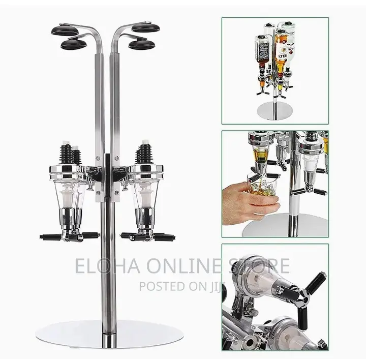 Rotating 4 Bar Bottle Drink Stand