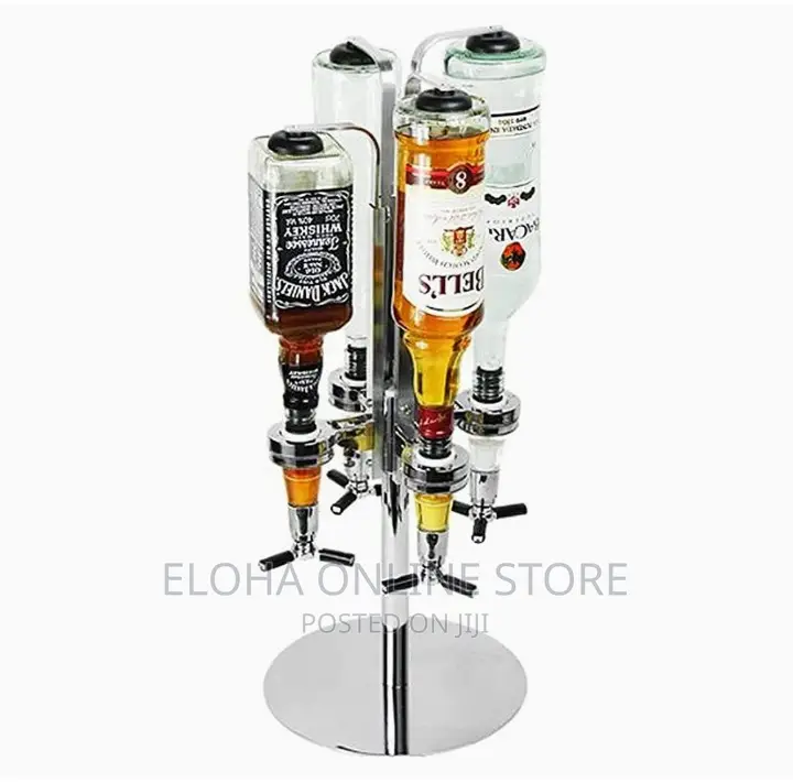 Rotating 4 Bar Bottle Drink Stand