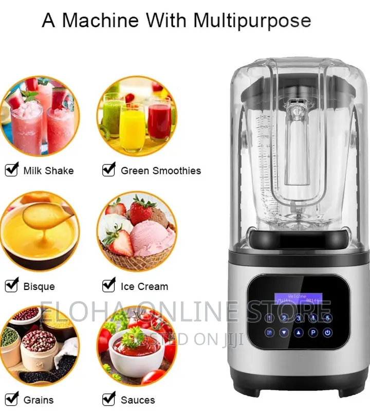 Heavy Duty Blender and Food Processor With Sound Proof