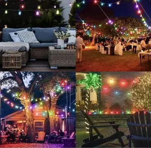 10m Multi Coloured String Lights Bulbs for Wedding, Parties