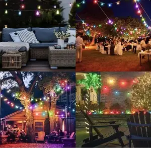 10m Multi Coloured String Lights Bulbs for Wedding, Parties