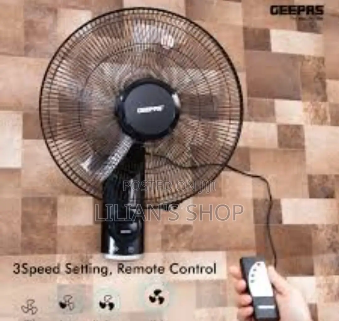 Gepaas 16inch Wall Fan With Remote Control