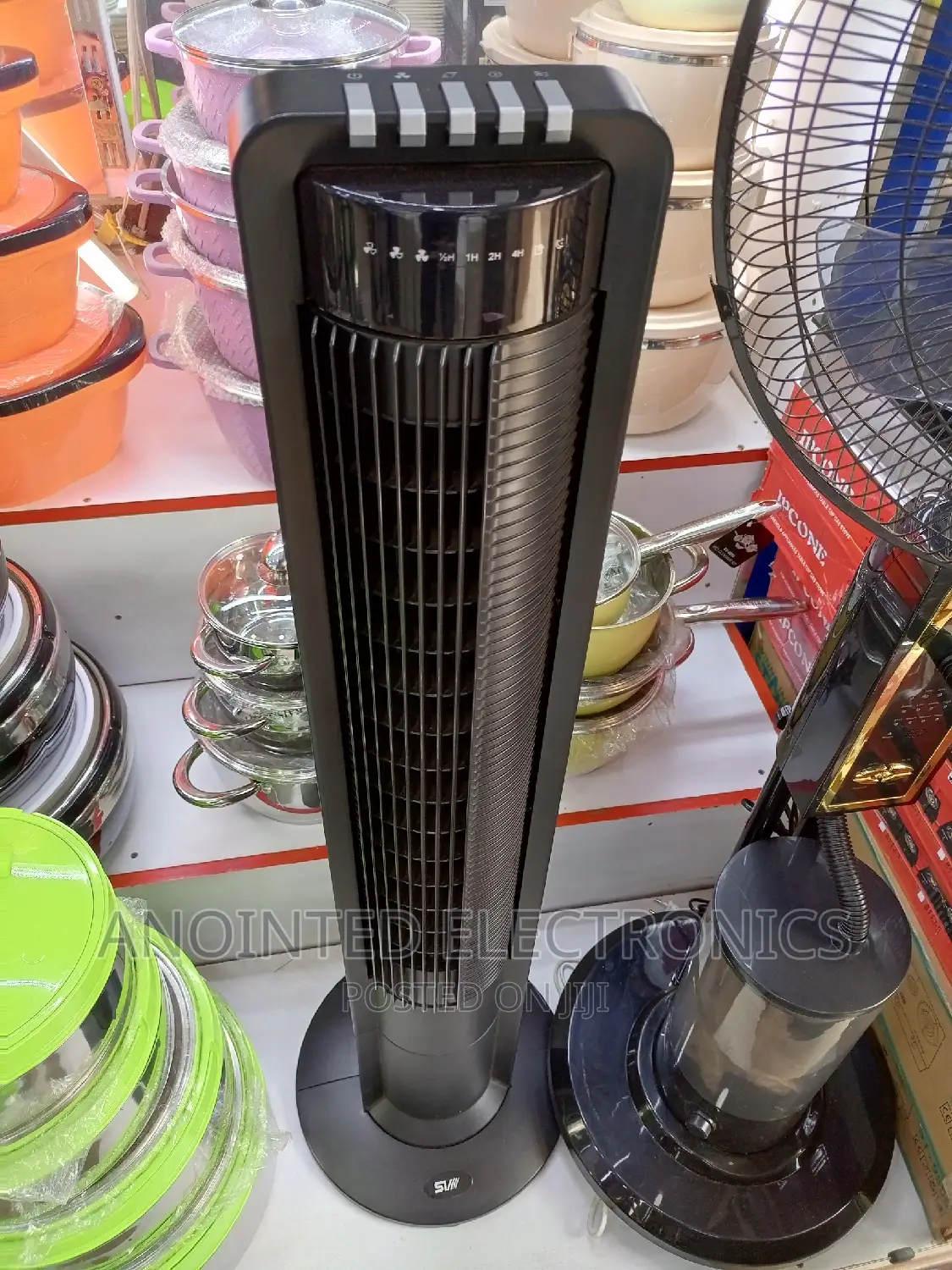 Black Tower Fans With a Remote
