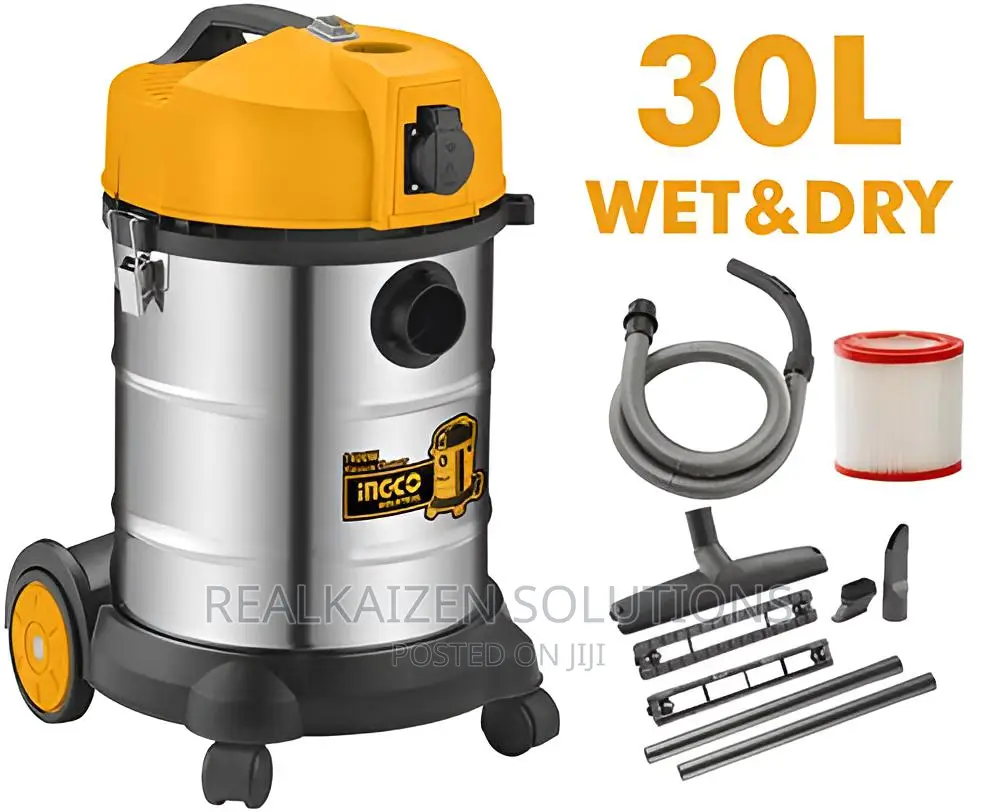INGCO 30L Industrial Wet Dry Stainless Steel Vacuum Cleaner