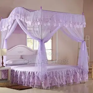 Luxurious Curved Mosquito Net With Poles –