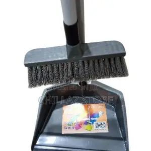 Long Handle Dust Pan Plus Broom – Grey