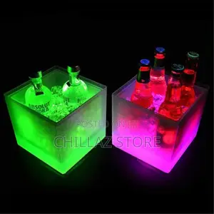 SMETA LED Ice Bucket Color Changing LED Cooler Bucket