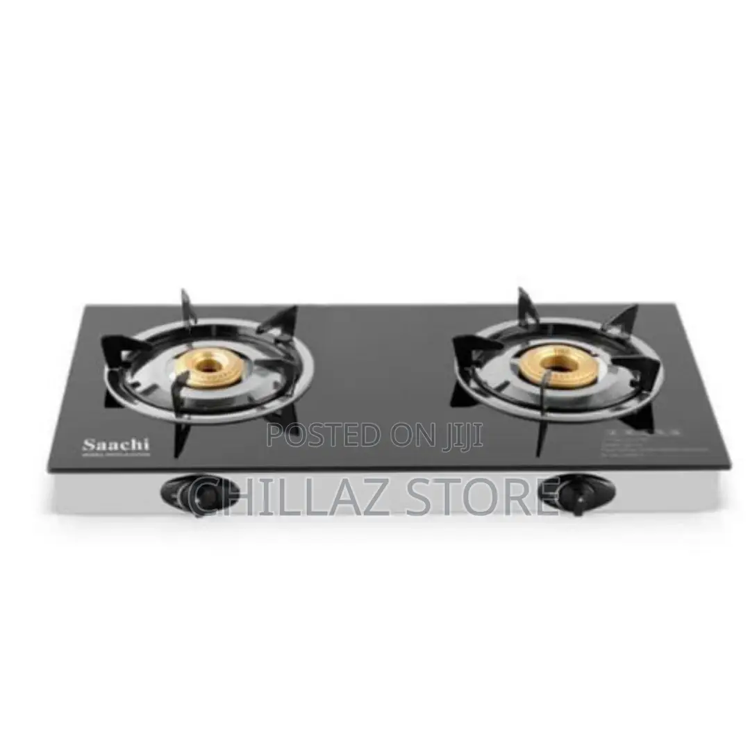 Saachi Double Burner Gas Stove NL-GAS-5248-BK – Black,