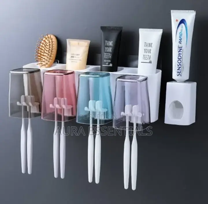 Multifunction Suction Cup Type Toothbrush Cup Holder