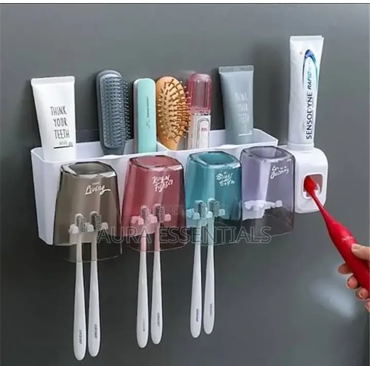 Multifunction Suction Cup Type Toothbrush Cup Holder