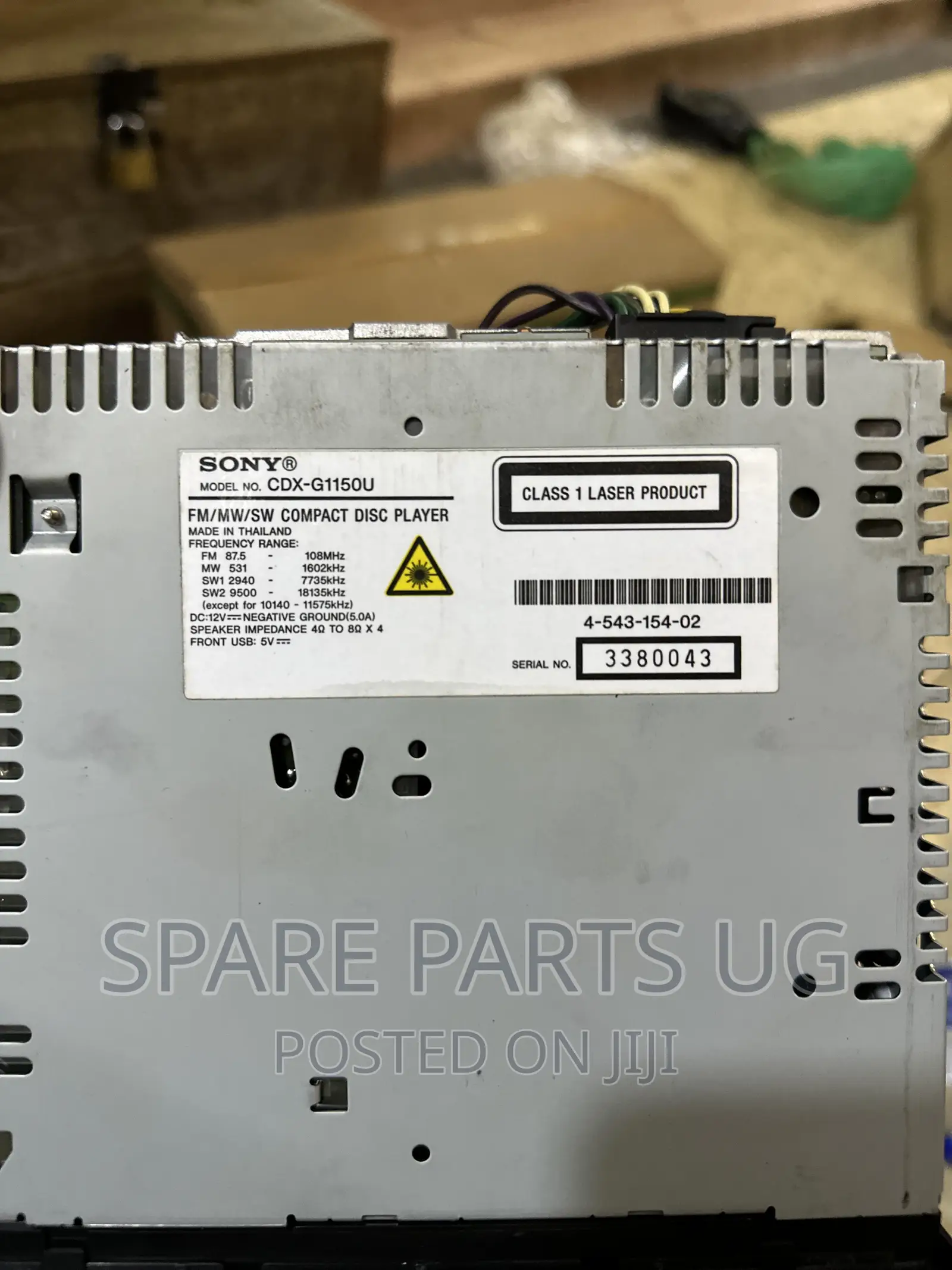 Original Sony Cdx-g1150u Car Radio
