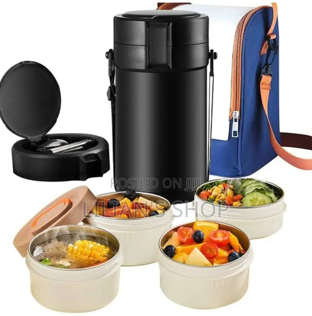 2.3ltrs Stainless Steel Lunch Box With Insulated Lunch Bag