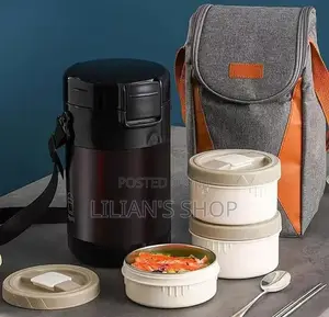 2.3ltrs Stainless Steel Lunch Box With Insulated Lunch Bag