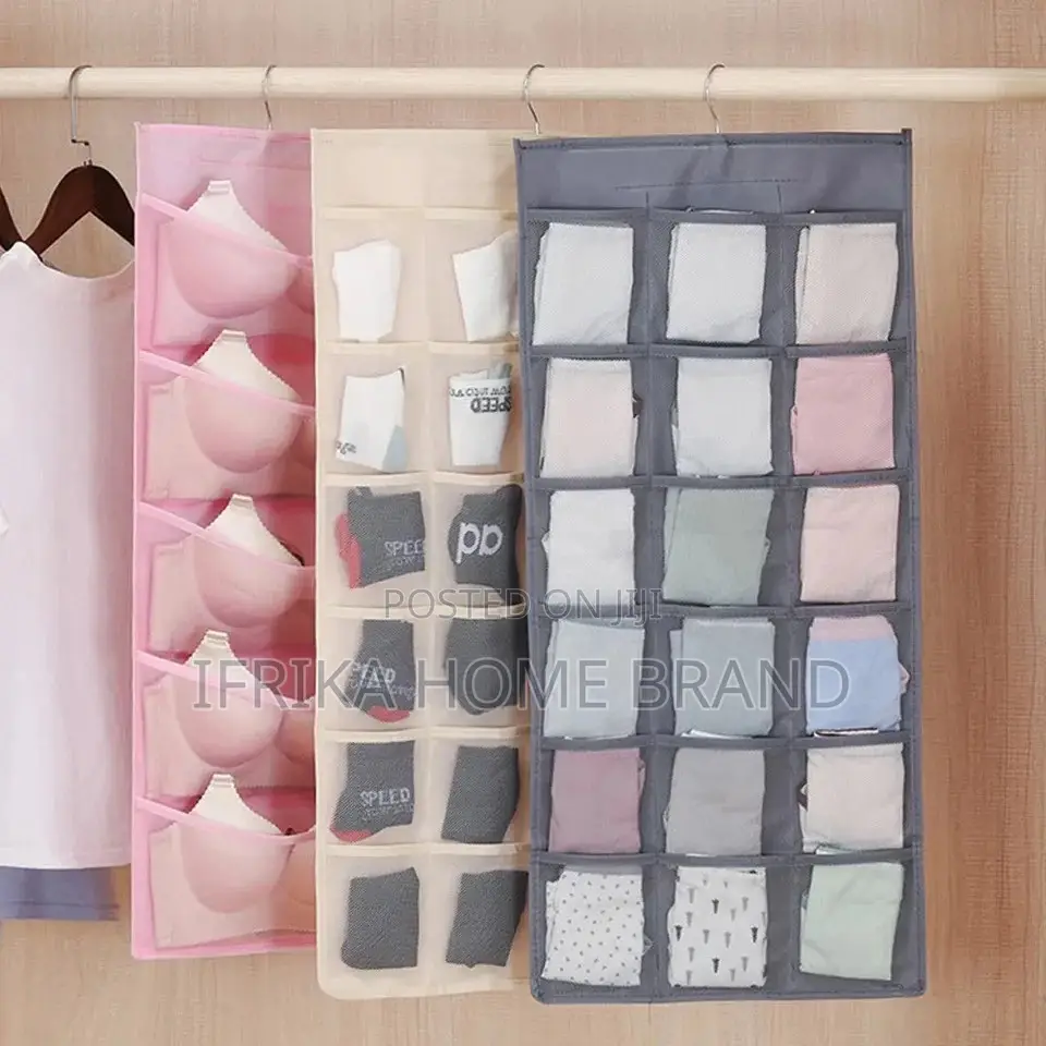 Doublesided Hanging Bag Underwear Bra Sock Storage Organiser