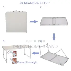 4 Foot Portable Plastic Folding Multipurpose Picnic Table