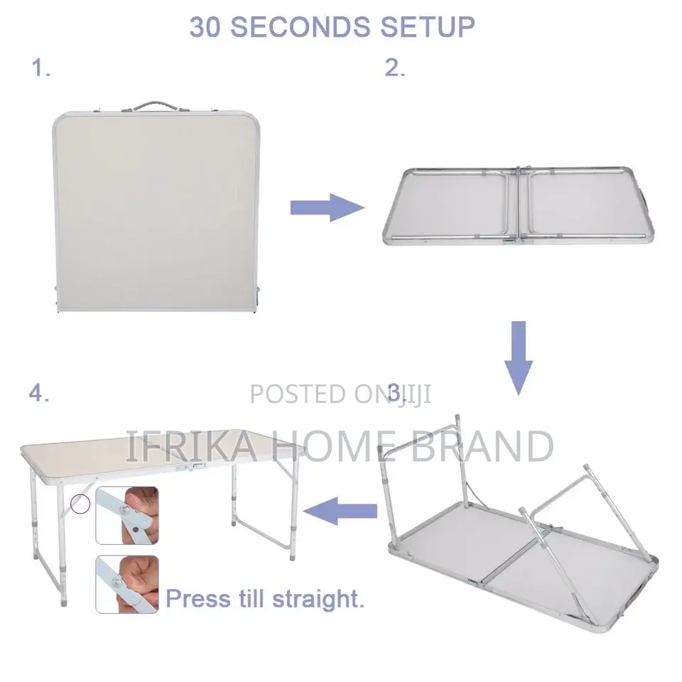 4 Foot Portable Plastic Folding Multipurpose Picnic Table