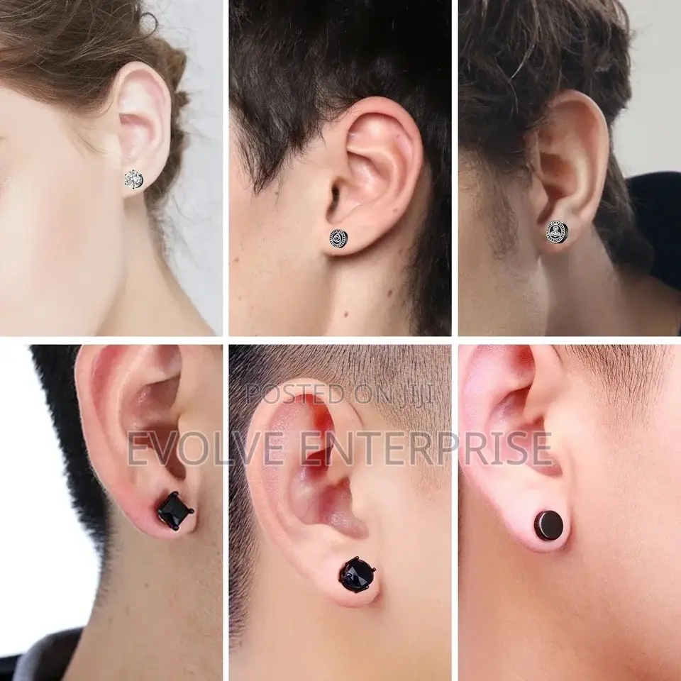 1pairs Crystal Strong Magnetic Ear Stud