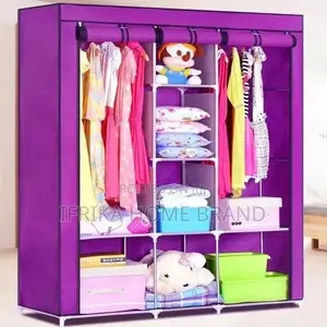 Wardrobe Steel Frame Three Doors Moisture-Proof Closet