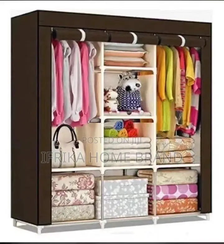 Wardrobe Steel Frame Three Doors Moisture-Proof Closet