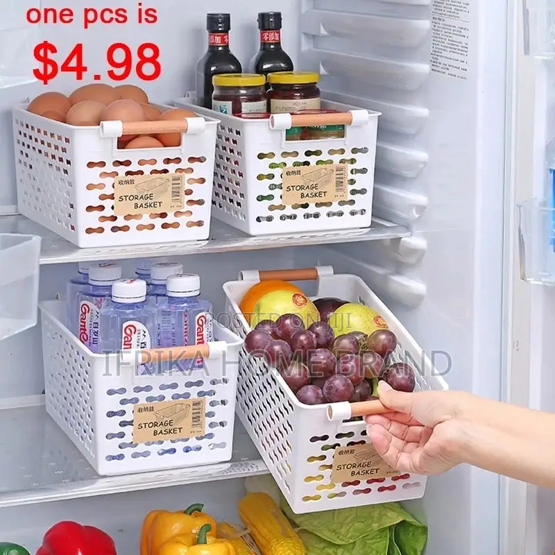 1pc Kitchen Storage Basket Plastic Multi-function Fruit Rack