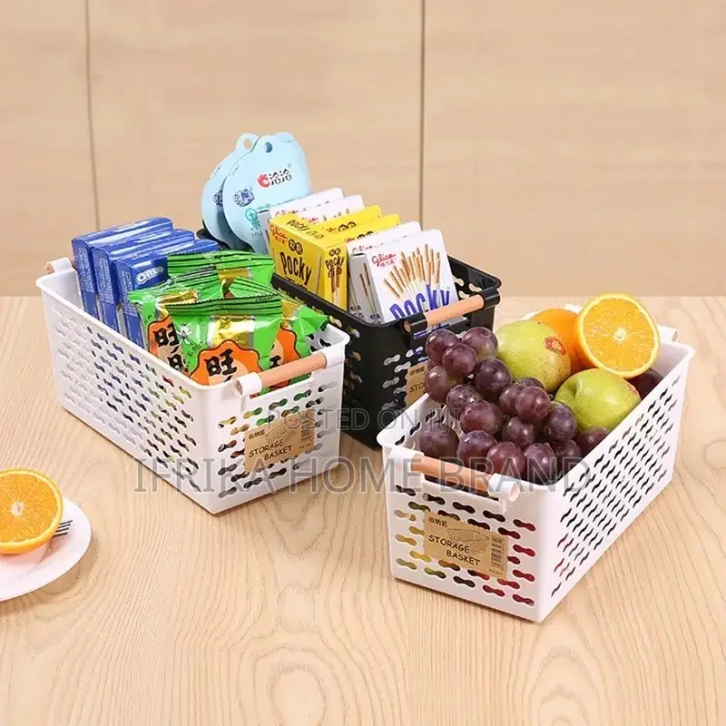 1pc Kitchen Storage Basket Plastic Multi-function Fruit Rack