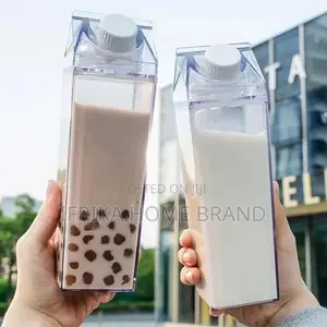 500ml Milk Water Bottle Transparent Plastic Fridge Storage