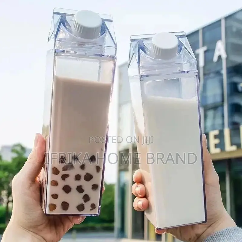 500ml Milk Water Bottle Transparent Plastic Fridge Storage