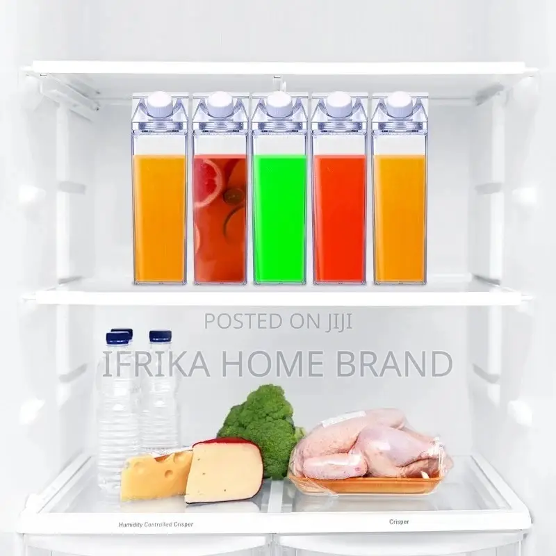 500ml Milk Water Bottle Transparent Plastic Fridge Storage