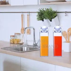 500ml Milk Water Bottle Transparent Plastic Fridge Storage