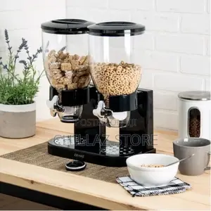 Double Kitchen Food Cereal Dispenser Storage, Organizer