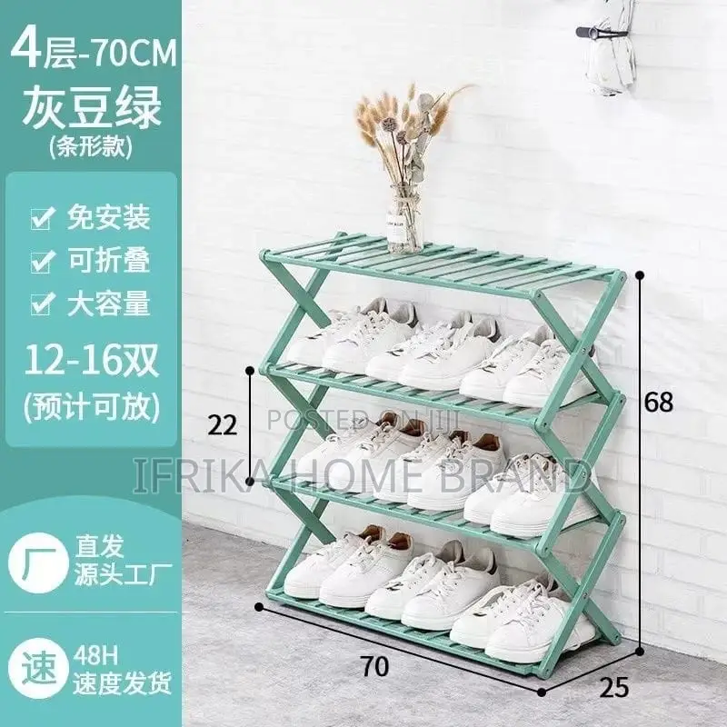 Doorway Folding Shoe Rack Indoor Shoe Rack Multi-Shelf