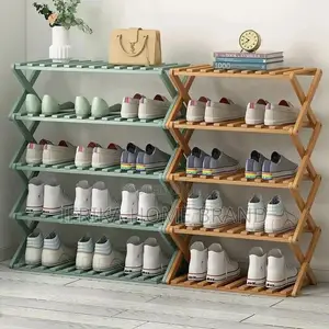 Doorway Folding Shoe Rack Indoor Shoe Rack Multi-Shelf