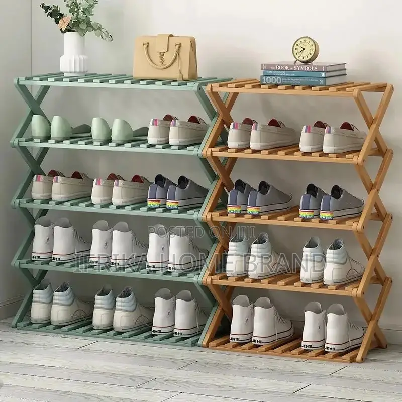 Doorway Folding Shoe Rack Indoor Shoe Rack Multi-Shelf