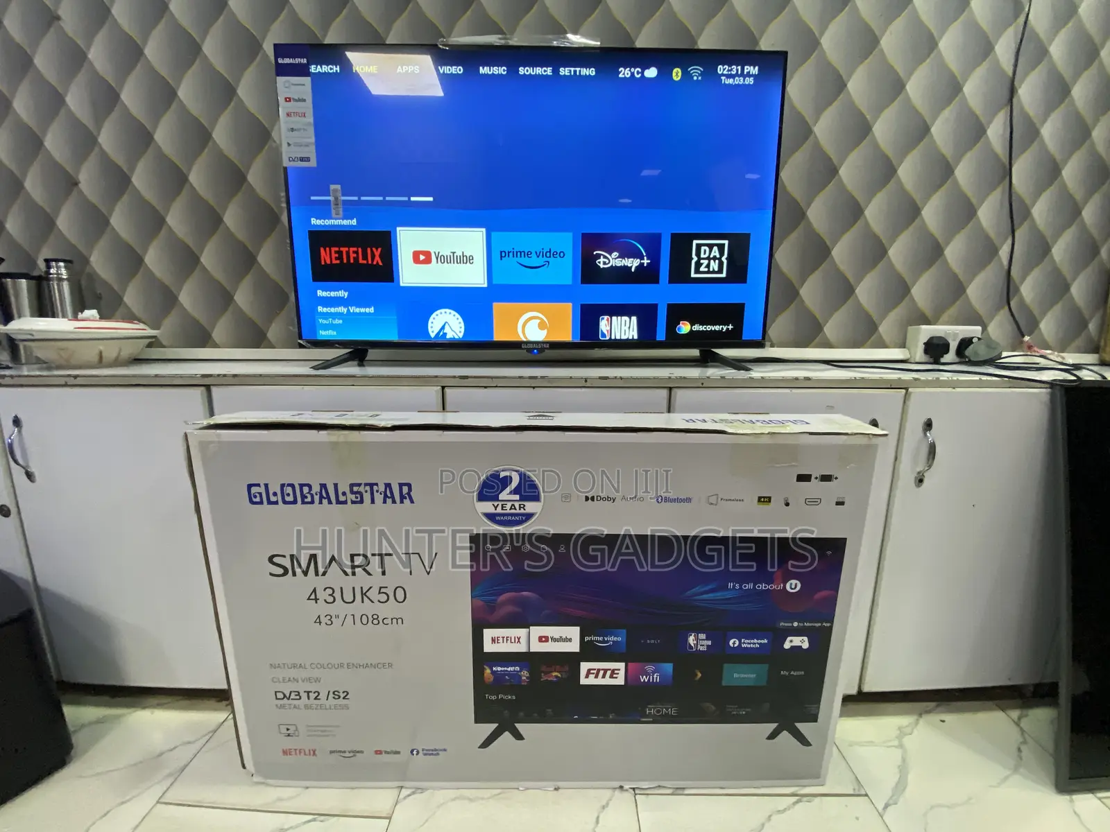 Global Star 43 Inch Smart Uhd Smart Brand New With Blueto