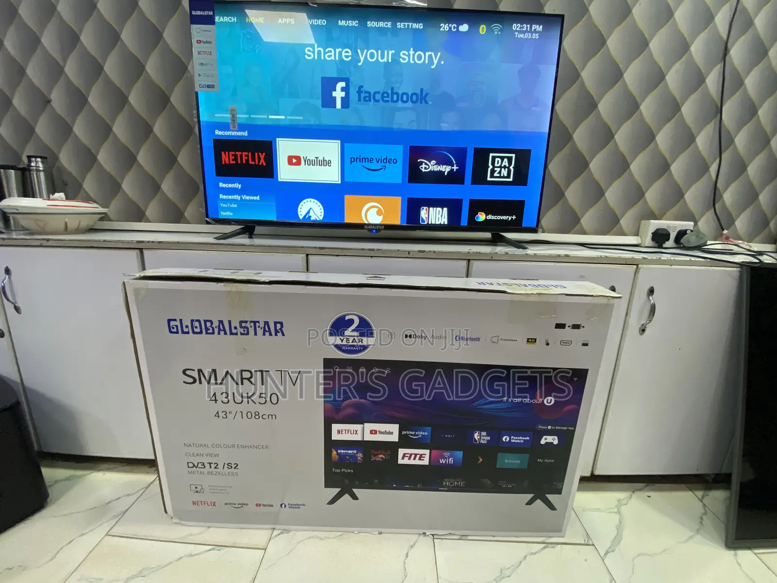 Global Star 43 Inch Smart Uhd Smart Brand New With Blueto