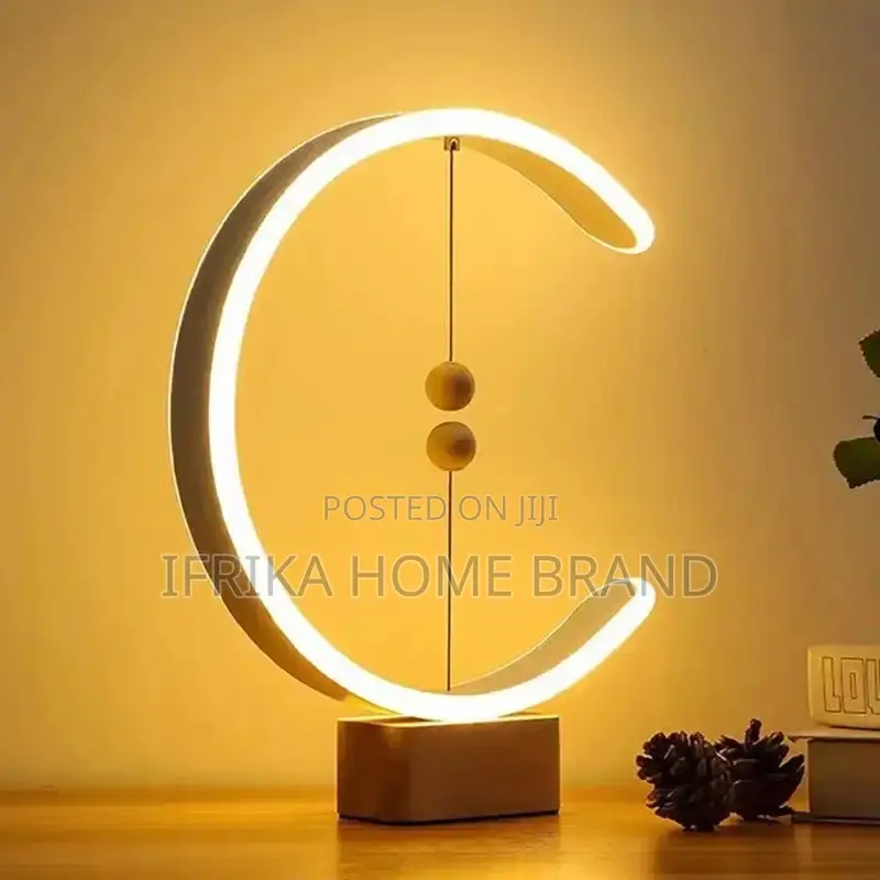 Magnetic Balance Wooden Bedside Table Lamp Magnetic USB