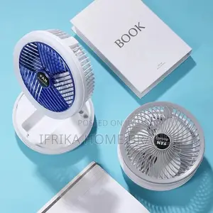 Portable Fan USB Charging Foldable Table Fan With LED Light