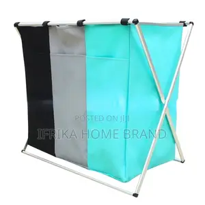 Clean or Dirty Clothes Basket, Laundry Trolley Storage Organizer